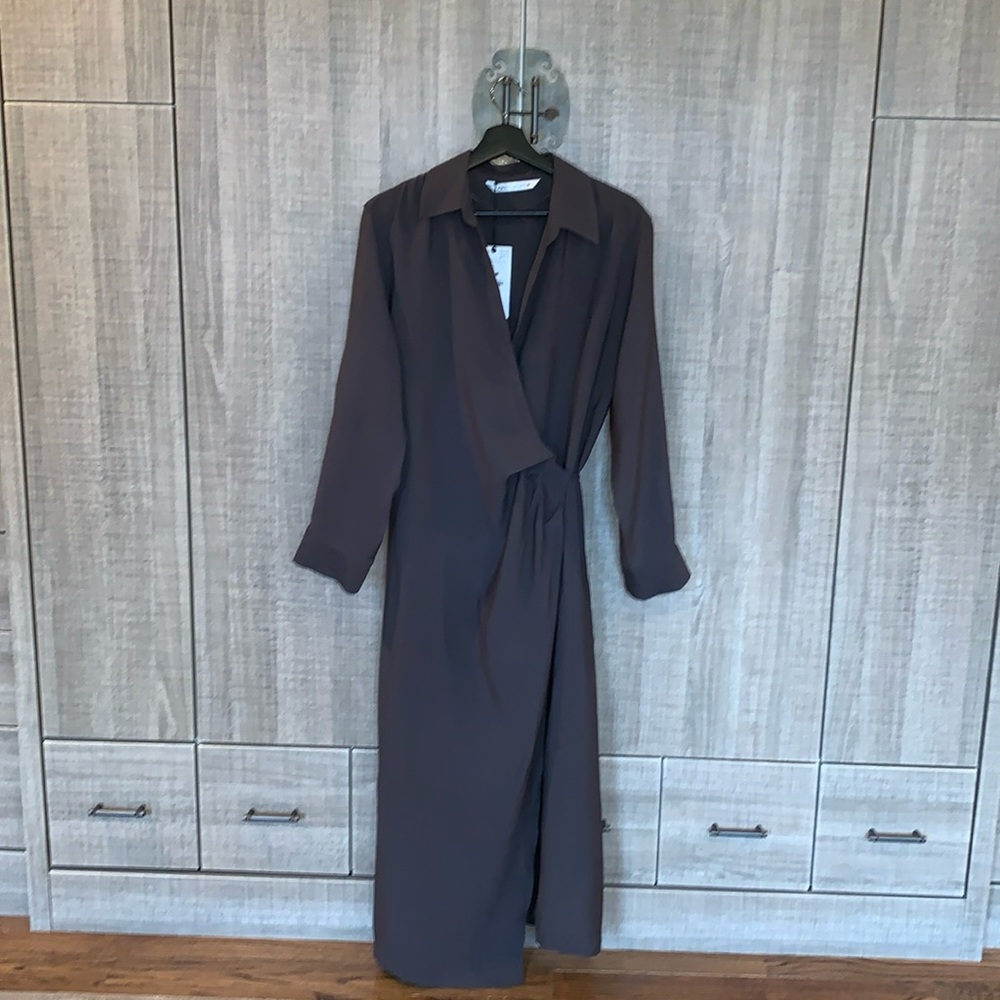 Zara Draped Wrap Dress‎
